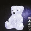 FORME ACRYLIQUE INTERIEUR OURS ASSIS 16LEDS A PILES H.20CM