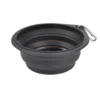 GAMELLE RETRACTABLE SILICONE MOUSQUETON 15CM ANTHRACITE