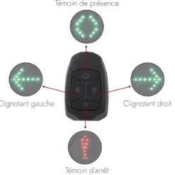 GILET CLIGNOTANT LED SANS FIL TELECOMMANDE