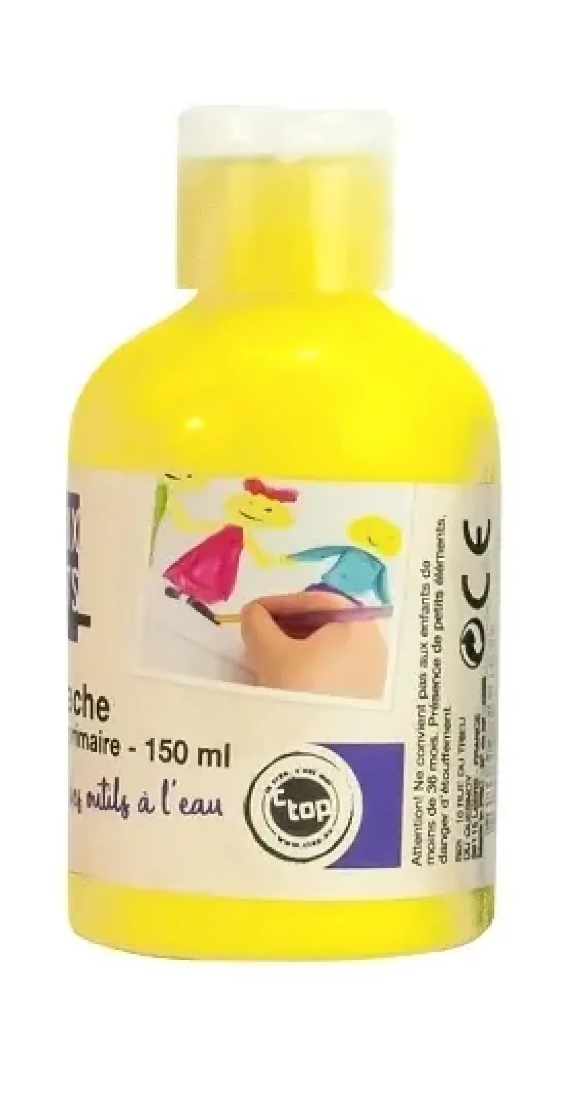 GOUACHE JAUNE PRIMAIRE BOUTEILLE DE 150 ML