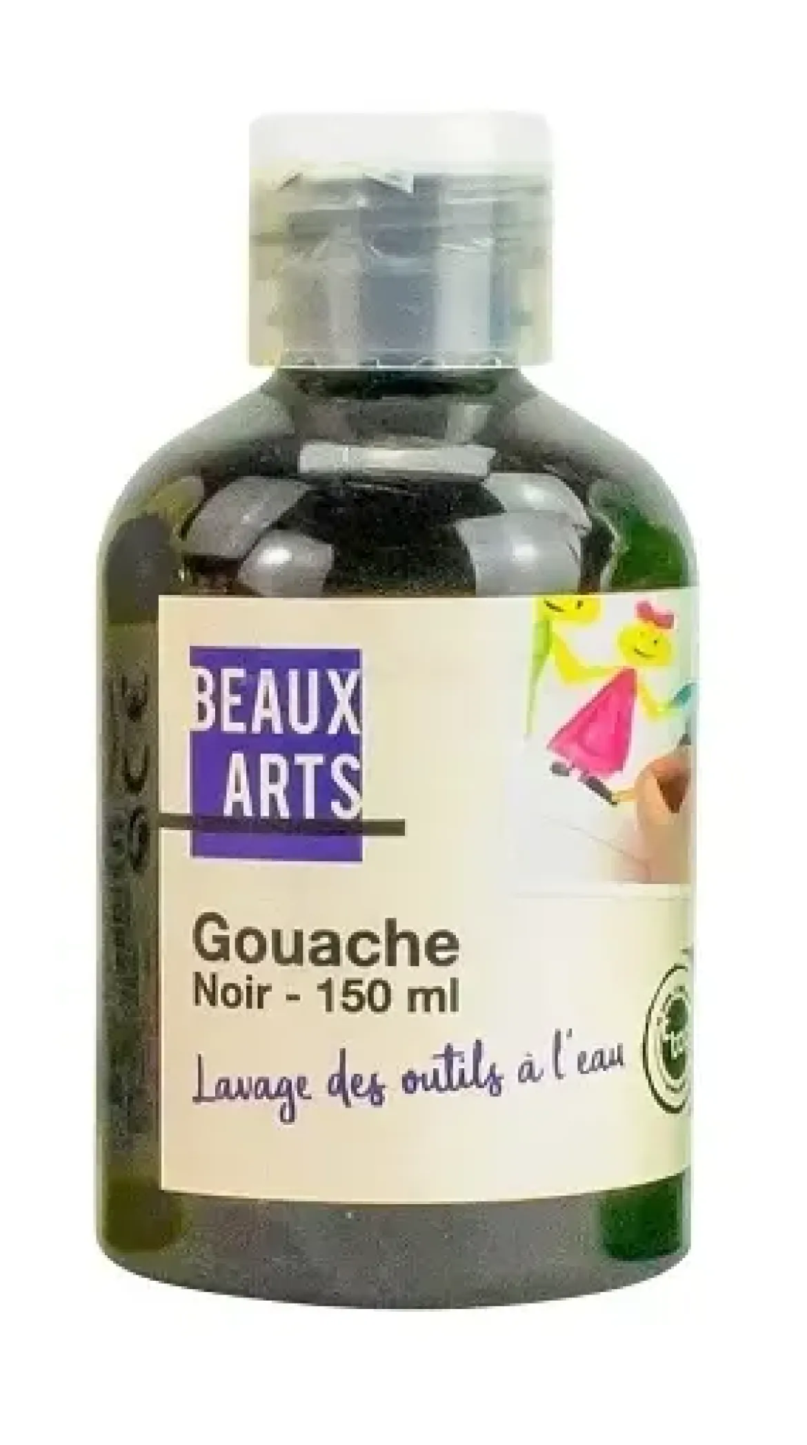 GOUACHE NOIRE BOUTEILLE DE 150 ML
