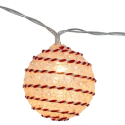 GUIRLANDE BOULE 10 LEDS BLANC CHAUD L.165CM