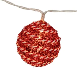 GUIRLANDE BOULE 10 LEDS BLANC CHAUD L.165CM