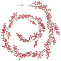 GUIRLANDE DE NOEL BAIES ROUGES 1.90M