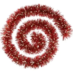 GUIRLANDE DE NOEL BOUCLETTE 100X7X2M ROUGE OR