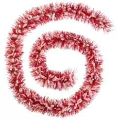 GUIRLANDE DE NOEL BOUCLETTE 100X7X2M ROUGE ARGENT