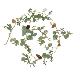 GUIRLANDE DE NOEL EUCALYPTUS POMME DE PIN 150CM