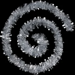 GUIRLANDE DE NOEL PASTILLE EMBOSSEE 100X4X2M ARGENT