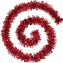 GUIRLANDE DE NOEL PASTILLE EMBOSSEE 100X4X2M ROUGE