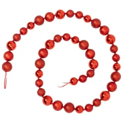 GUIRLANDE DE NOEL PLASTIQUE BOULES ROUGE 2M