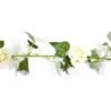 GUIRLANDE DE ROSES ET FEUILLES DE LIERRE 1.70M IVOIRE