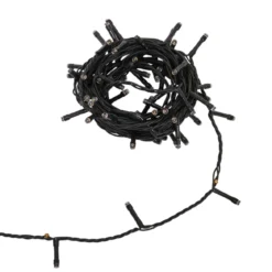 GUIRLANDE ELECTRIQUE EXTERIEUR 80 LED 6M BLANC CHAUD PILES