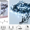 GUIRLANDE ELECTRIQUE EXTERIEUR 96 LED BLANC FROID PILES