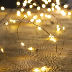 GUIRLANDE EXTERIEUR COPPER SOLAIRE 20M 200 LEDS BLANC CHAUD