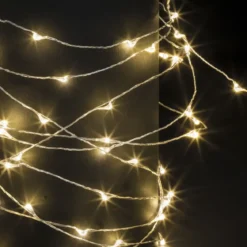 GUIRLANDE EXTERIEUR COPPER SOLAIRE 10M 100 LEDS BLANC CHAUD