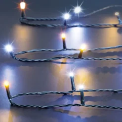 GUIRLANDE EXTERIEUR 240 LED 24M BLANC CHAUD FROID SECTEUR