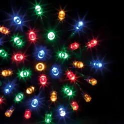 GUIRLANDE EXTERIEUR 10M 100LEDS MULTICOLORE FIL VERT