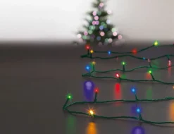 GUIRLANDE EXTERIEUR 20M 200LEDS MULTICOLORE FIL VERT