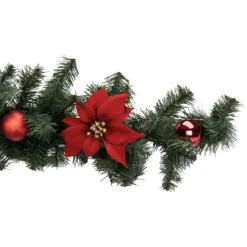 GUIRLANDE NATURE ROUGE POINSETTIA 2M