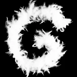 GUIRLANDE PLUME BOA BLANC 1M80 45G
