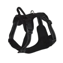 HARNAIS ANTI TRACTION REFLECHISSANT 56 A 68CM EXPERT NOIR