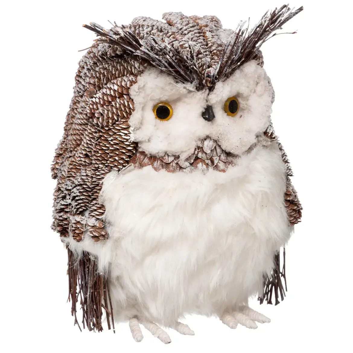 HIBOU POMME PIN H.43CM