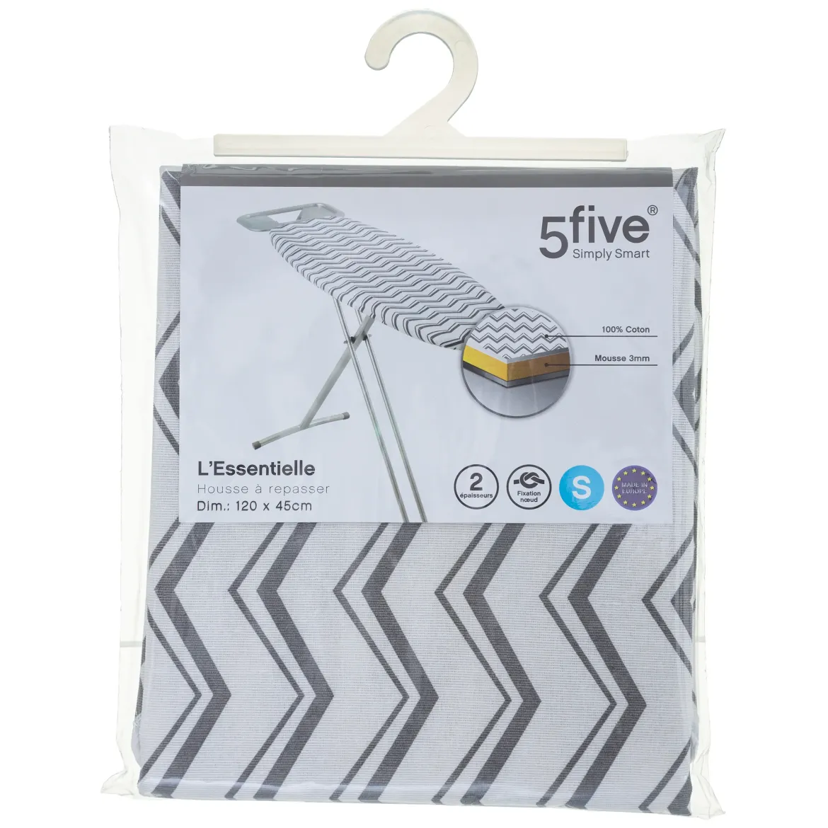 HOUSSE A REPASSER T1 BASIC GRIS