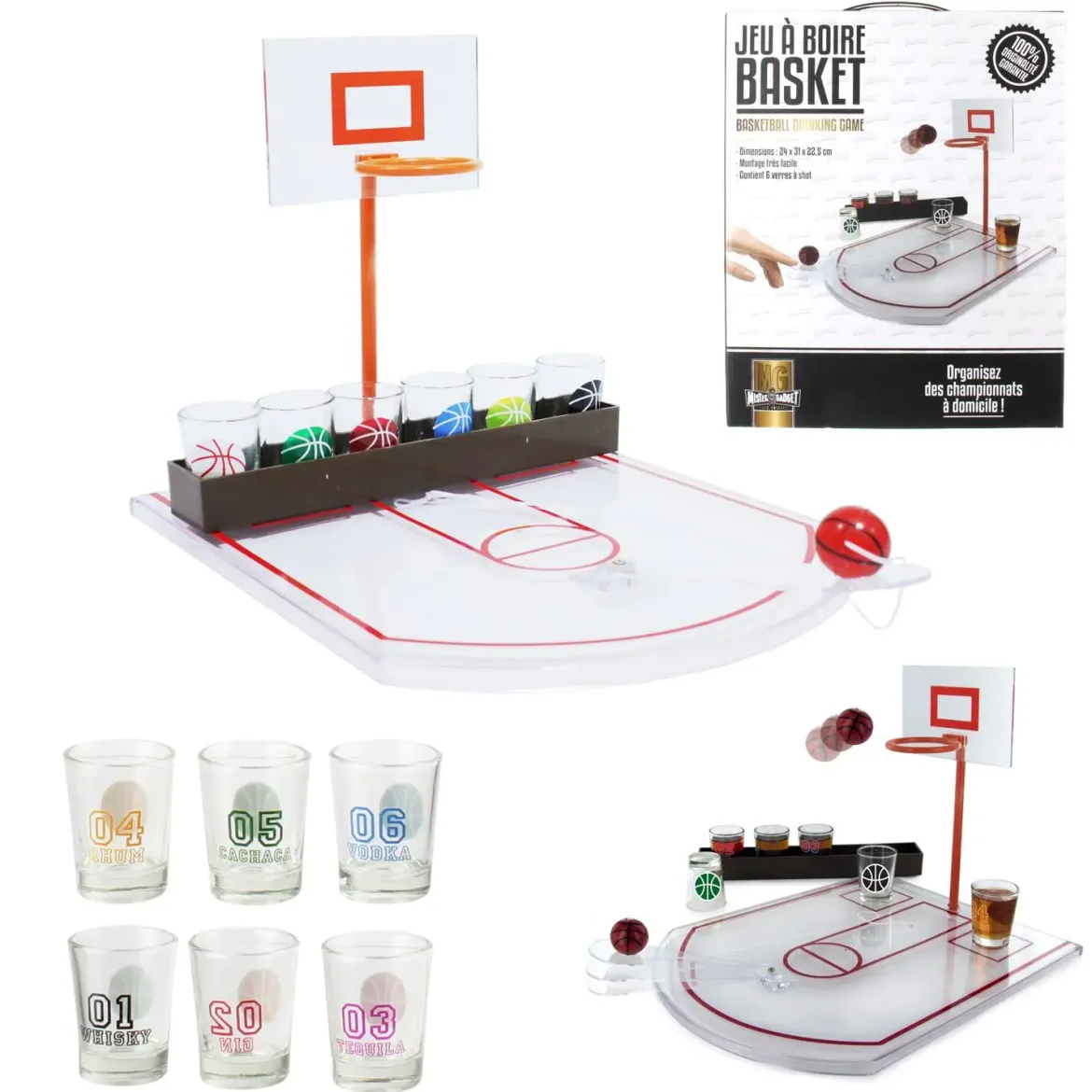 JEU A BOIRE BASKET X6 VERRES
