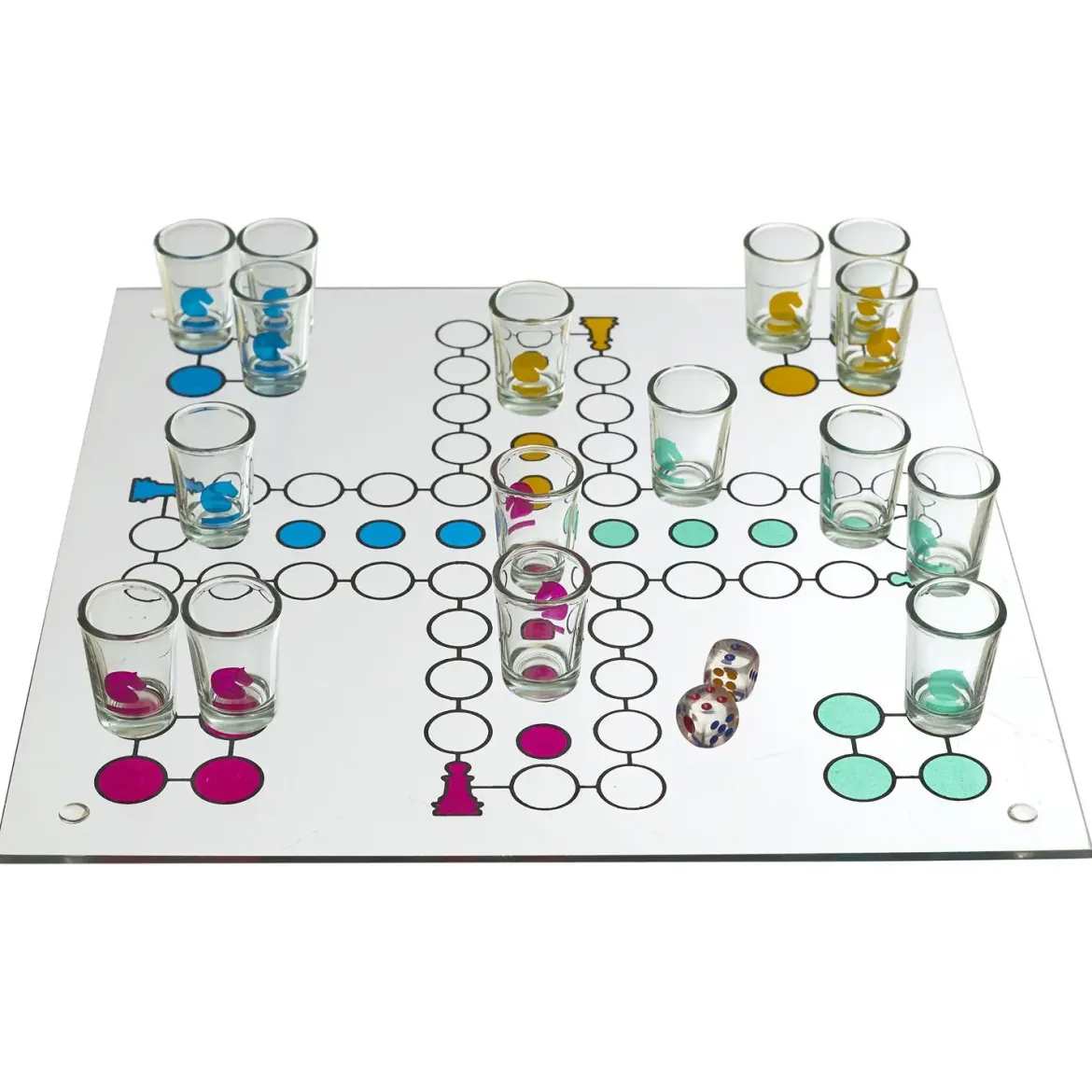 JEU A BOIRE PETITS CHEVAUX VERRE