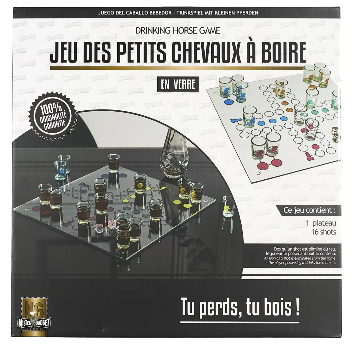 JEU A BOIRE PETITS CHEVAUX VERRE