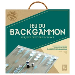 JEU BACKGAMMON VERRE