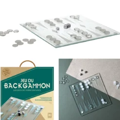 JEU BACKGAMMON VERRE