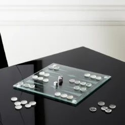 JEU BACKGAMMON VERRE