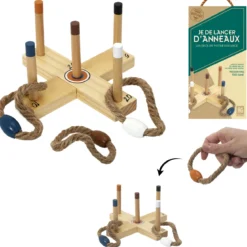 JEU BOIS LANCER ANNEAU
