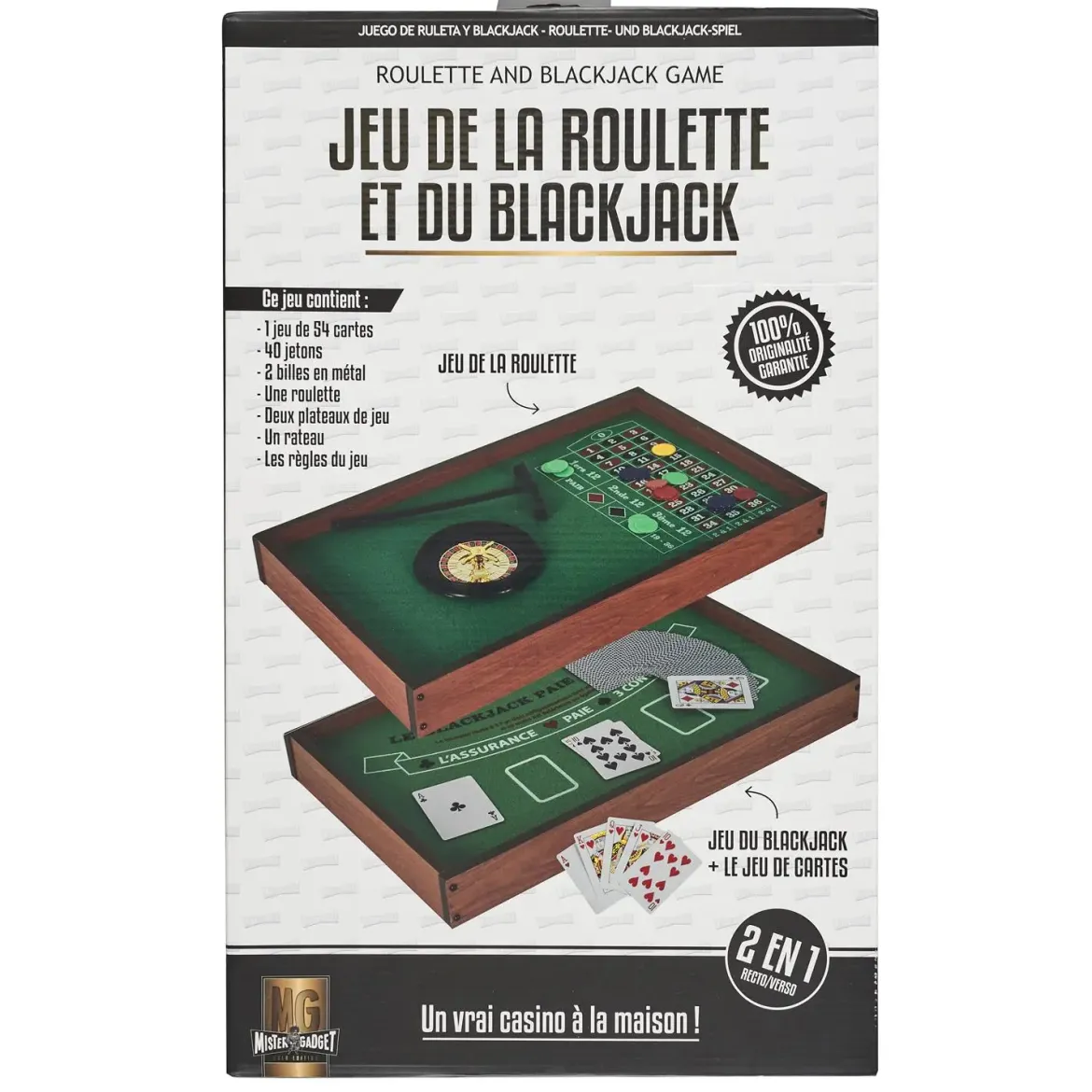 JEU CASINO 2 EN 1 BLACK JACK ET ROULETTE