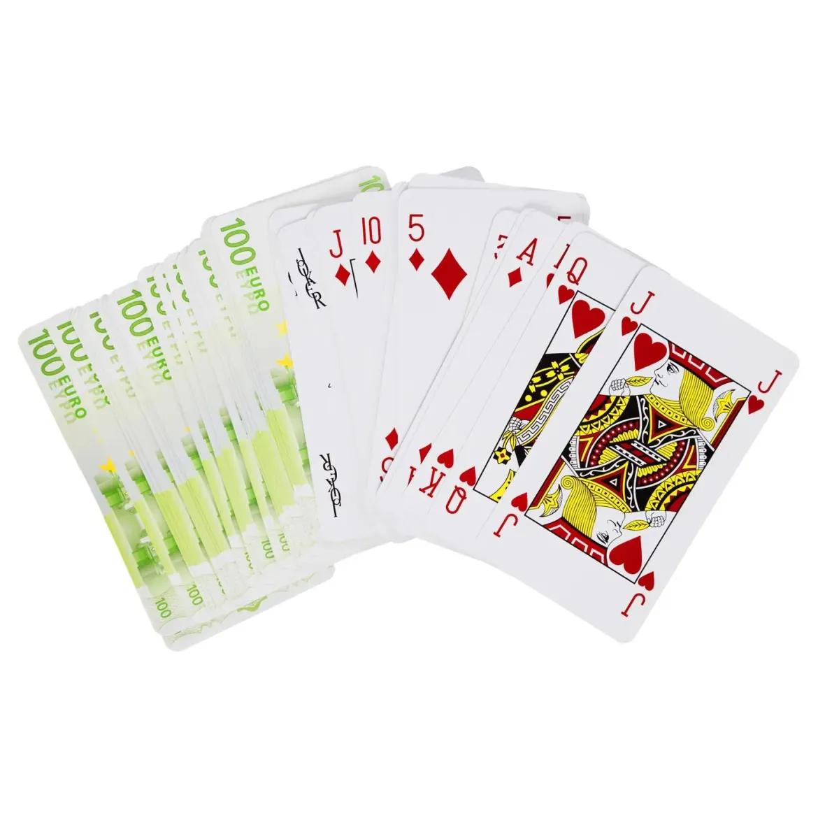 JEU DE CARTES VERSO EURO OU DOLLAR X54 M48