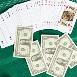JEU DE CARTES VERSO EURO OU DOLLAR X54 M48