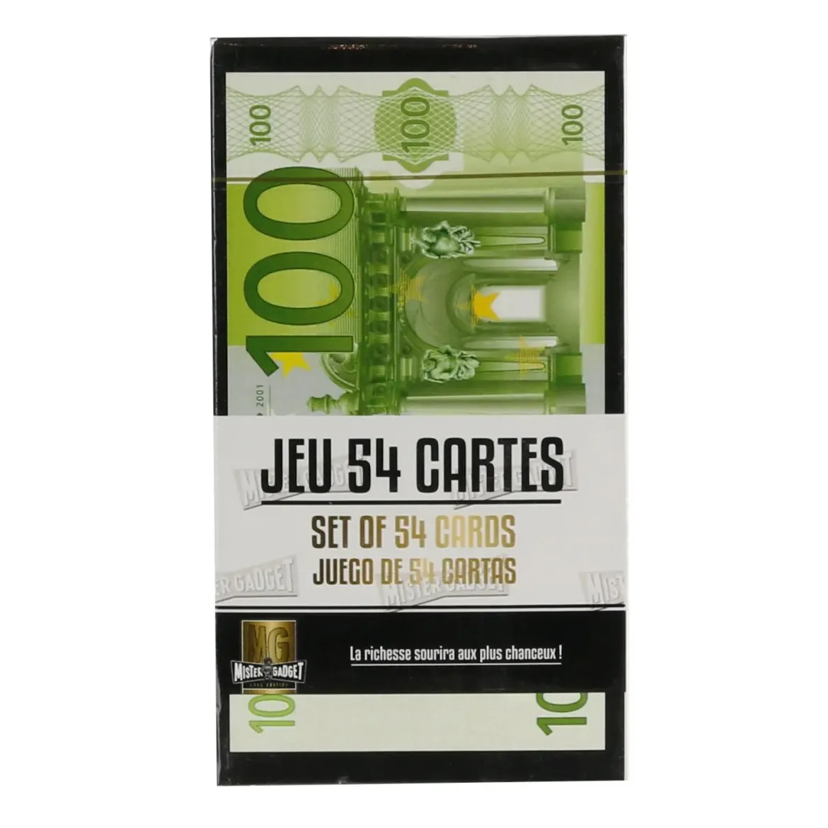 JEU DE CARTES VERSO EURO OU DOLLAR X54 M48
