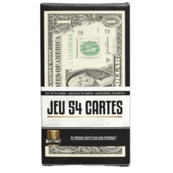 JEU DE CARTES VERSO EURO OU DOLLAR X54 M48