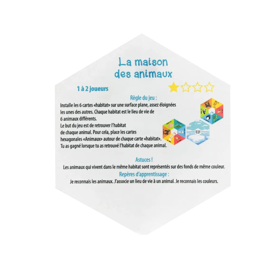 JEU DE MEMOIRE EDUCATIF ANIMAUX X20 PCS