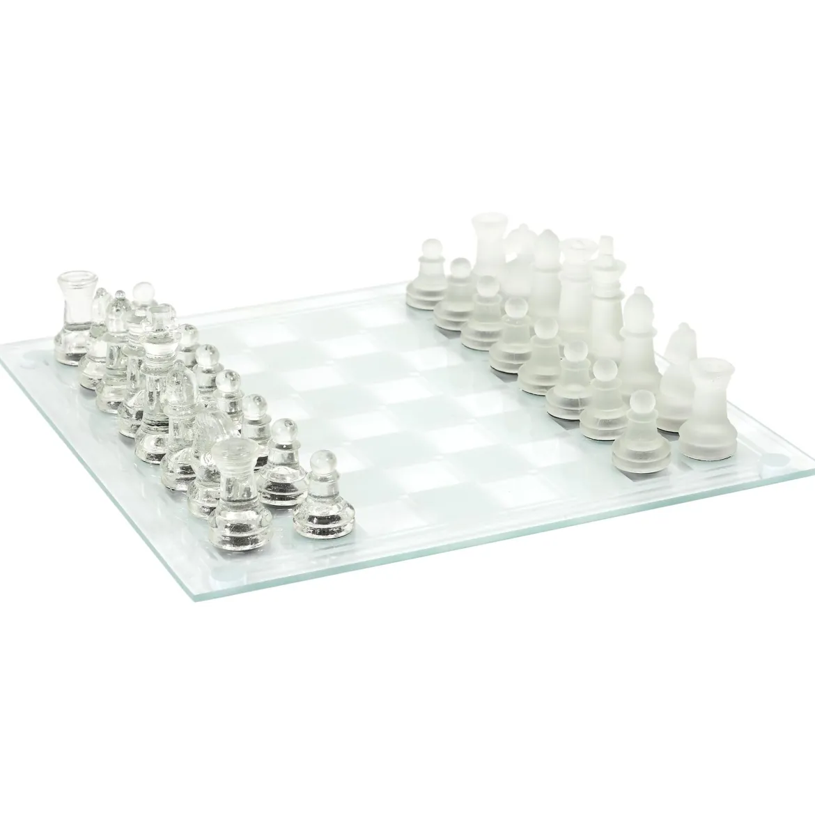 JEU ECHECS VERRE 25X25CM
