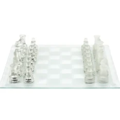 JEU ECHECS VERRE 25X25CM