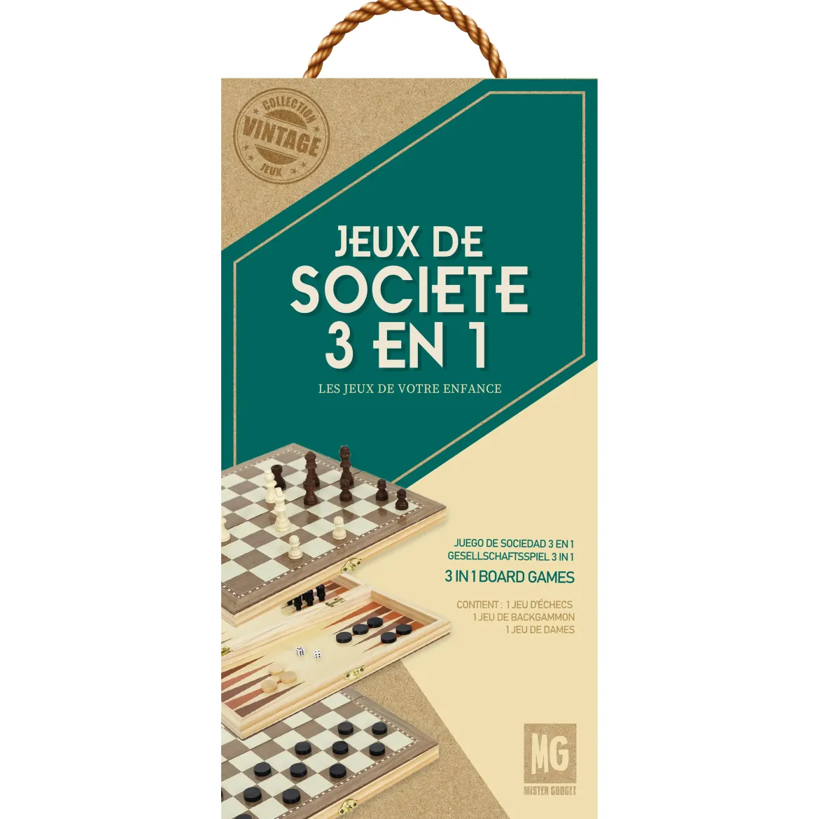 JEU SOCIETE 3 EN 1 BOIS