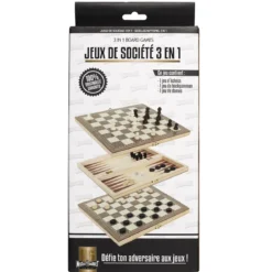 JEU SOCIETE 3 EN 1 BOIS