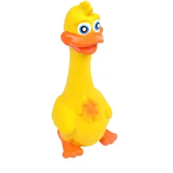 JOUET CANARD LATEX SONORE 19.5CM JAUNE