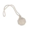 JOUET CORDE AVEC BALLE ET POIGNEE SLOW LIFE 48CM ECRU