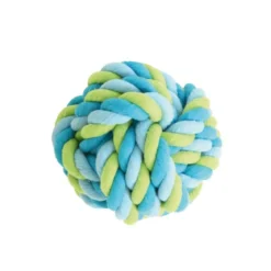 JOUET CORDE BALLE D.15CM BLEU VERT