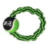 JOUET CORDE ELASTIQUE RONDE ET BALLE D.9.5CM VERT NOIR