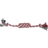 JOUET CORDE NOEUDS 19CM ROUGE GRIS