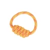 JOUET CORDE POIGNEE AVEC NOEUD COTON 18X5.5CM ROUGE